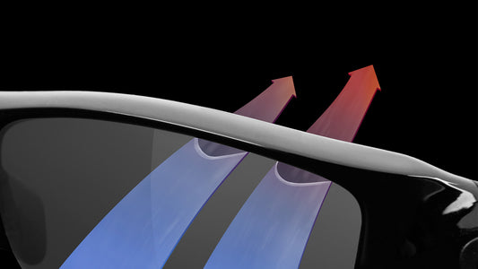 Airflow through vented lenses