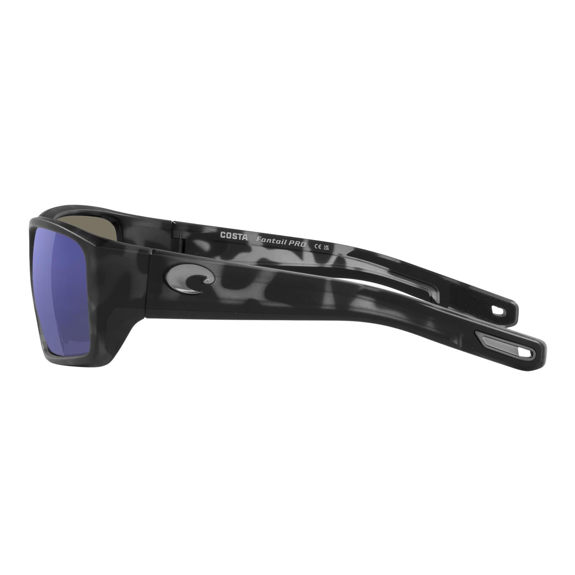 Costa Fantail Pro Sunglasses Matte Black/Blue Mirror