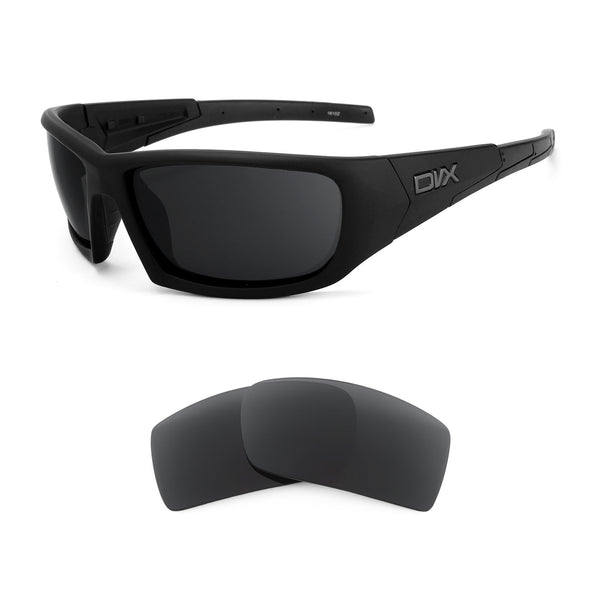 Vizor Rx'able Safety Polarized Grey Lens Gloss Black Frame Sunglasses -  Walmart.com