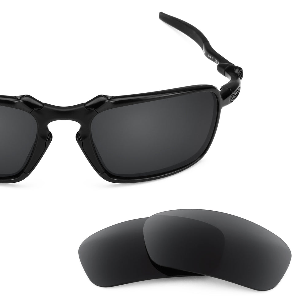 Oakley Badman frame with Revant replacement Polarized Stealth Black lenses