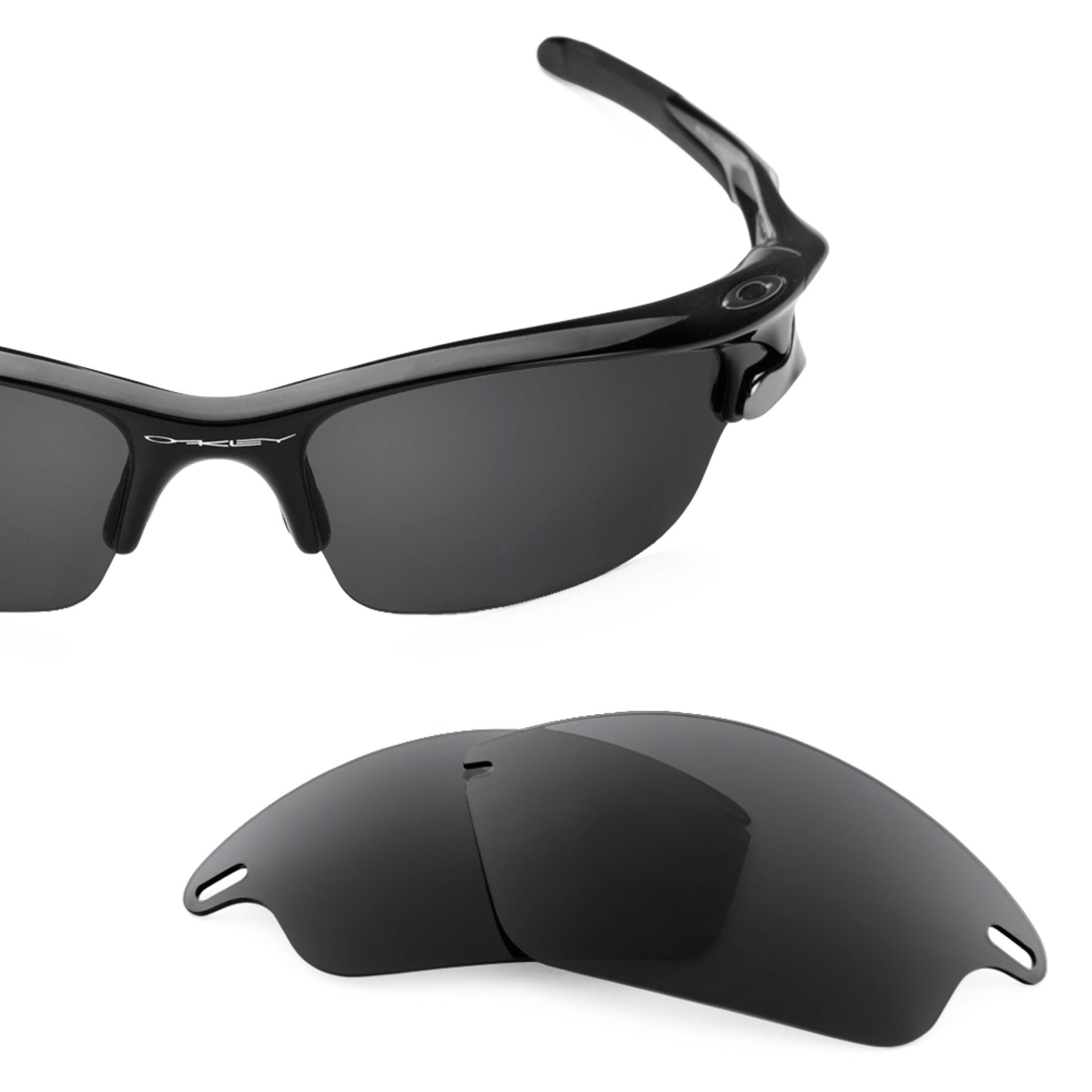 Oakley Fast Jacket frame with Revant replacement Polarized Stealth Black lenses