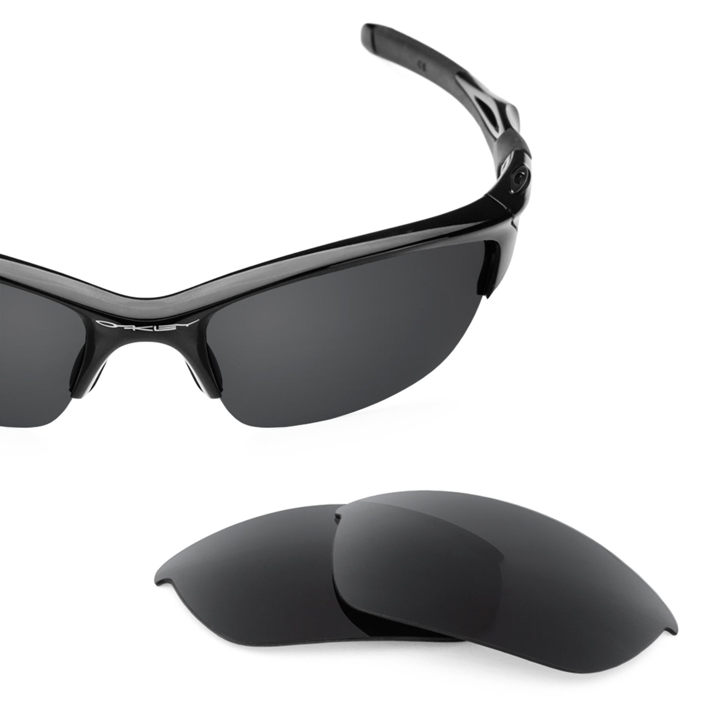 Oakley Half Jacket 2.0 frame with Revant replacement Polarized Stealth Black lenses