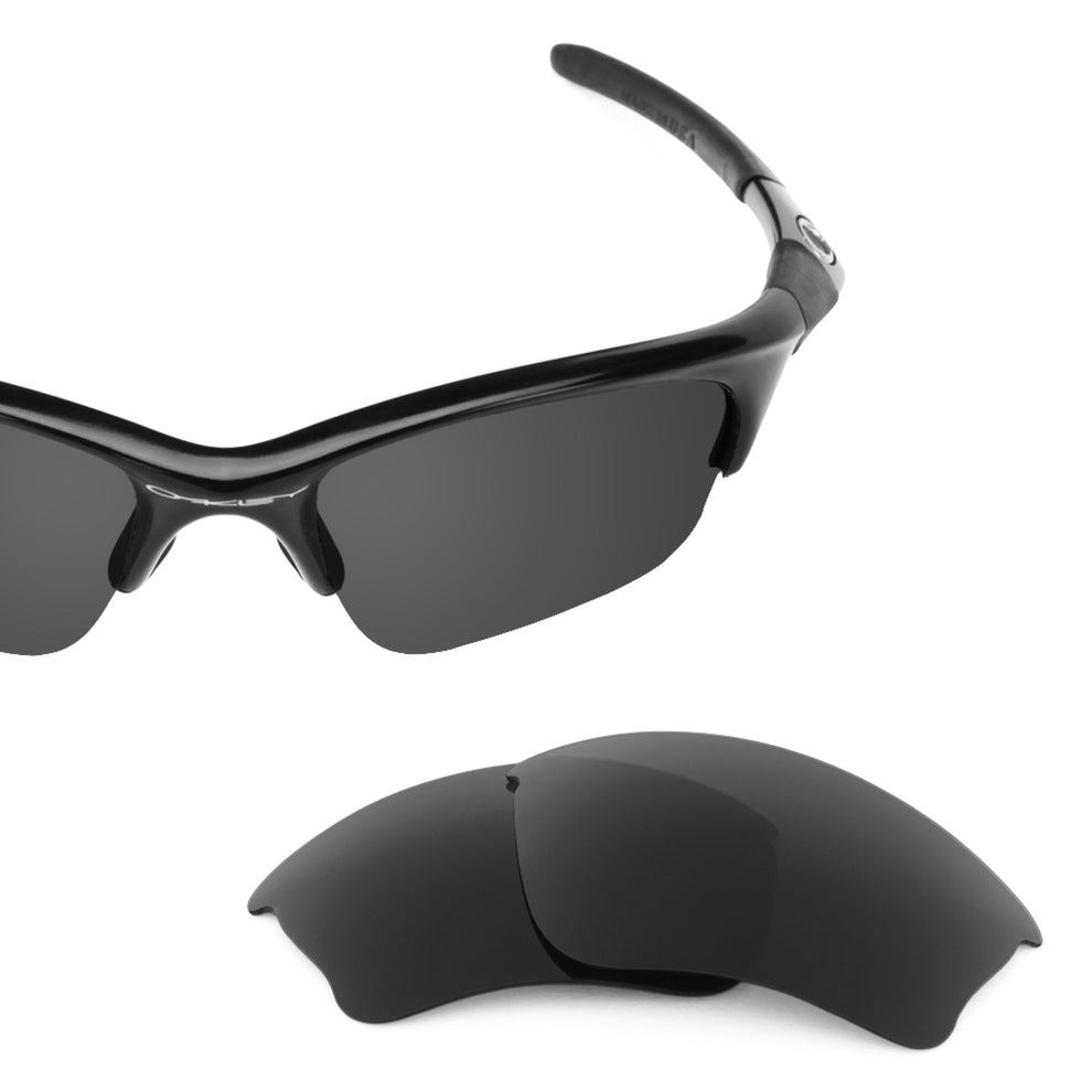 Oakley Half Jacket XLJ (Low Bridge Fit) frame with Revant replacement Polarized Stealth Black lenses