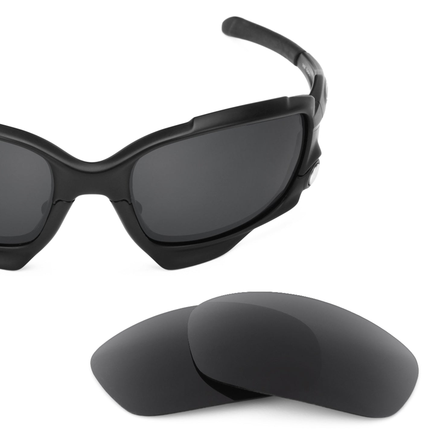 Oakley Jawbone (Low Bridge Fit) frame with Revant replacement Polarized Stealth Black lenses