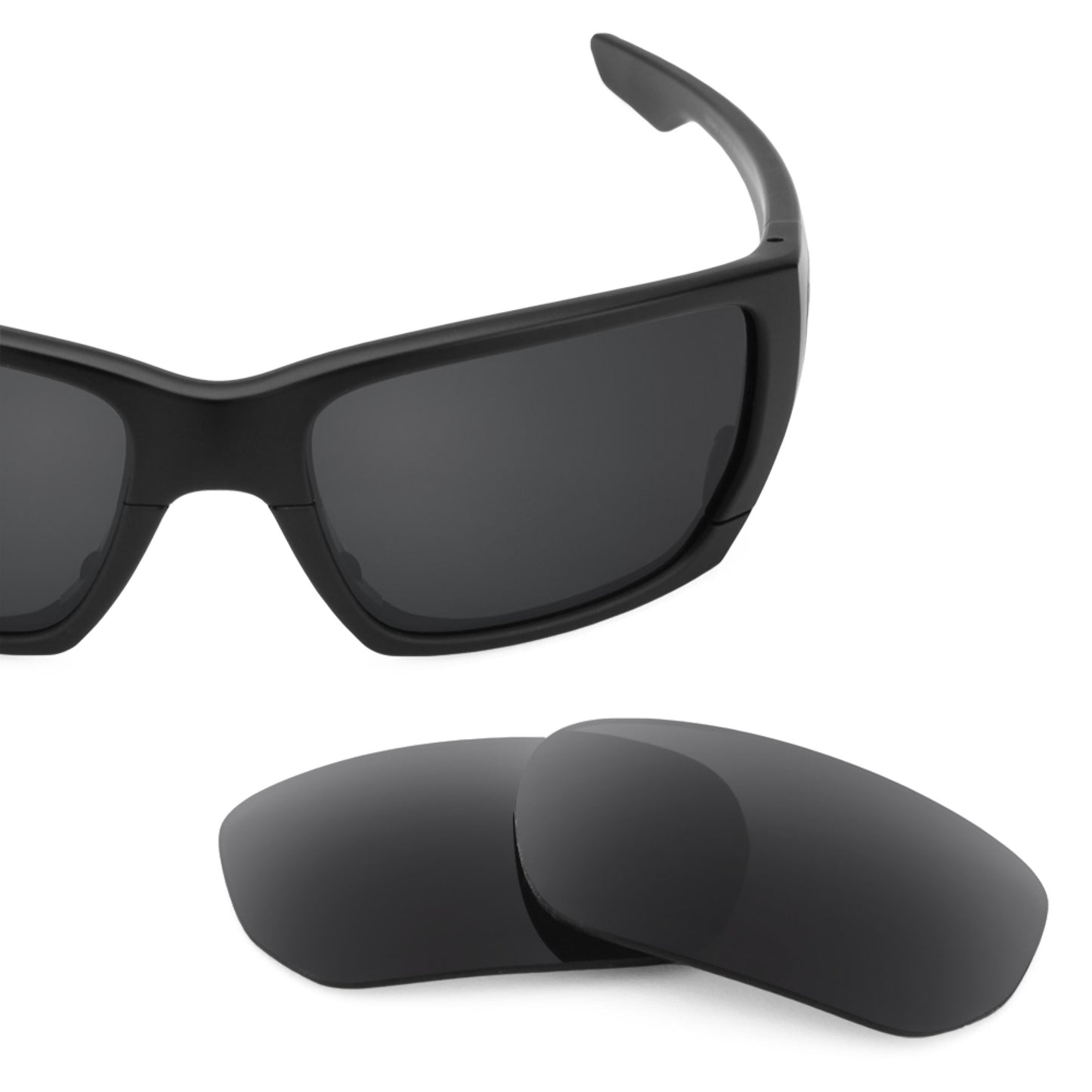 Oakley Style Switch (Low Bridge Fit) frame with Revant replacement Polarized Stealth Black lenses