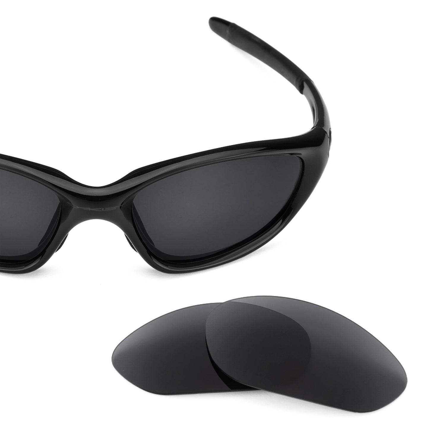 Oakley Twenty XX (2000) frame with Revant replacement Polarized Stealth Black lenses