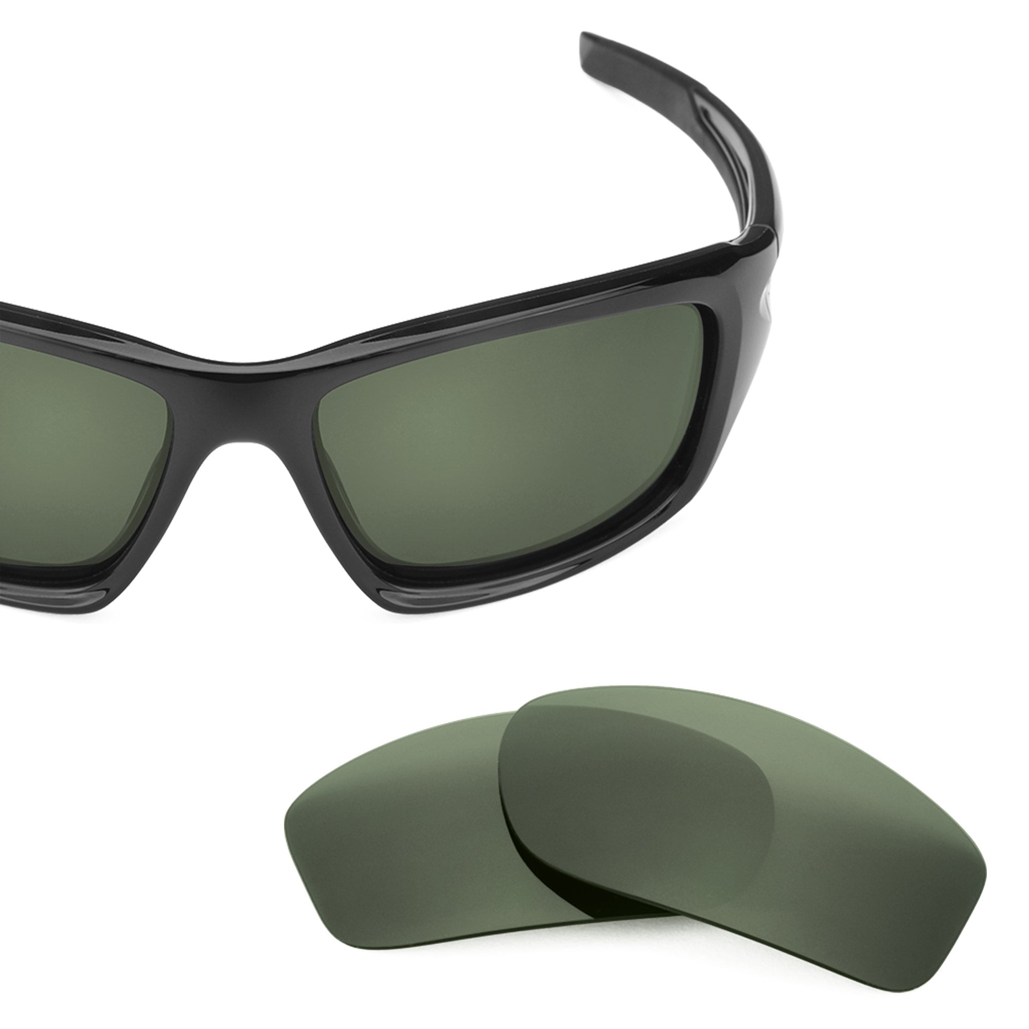 Oakley Valve Elite Polarized Gray Green Replacement Lenses - by Revant Optics
