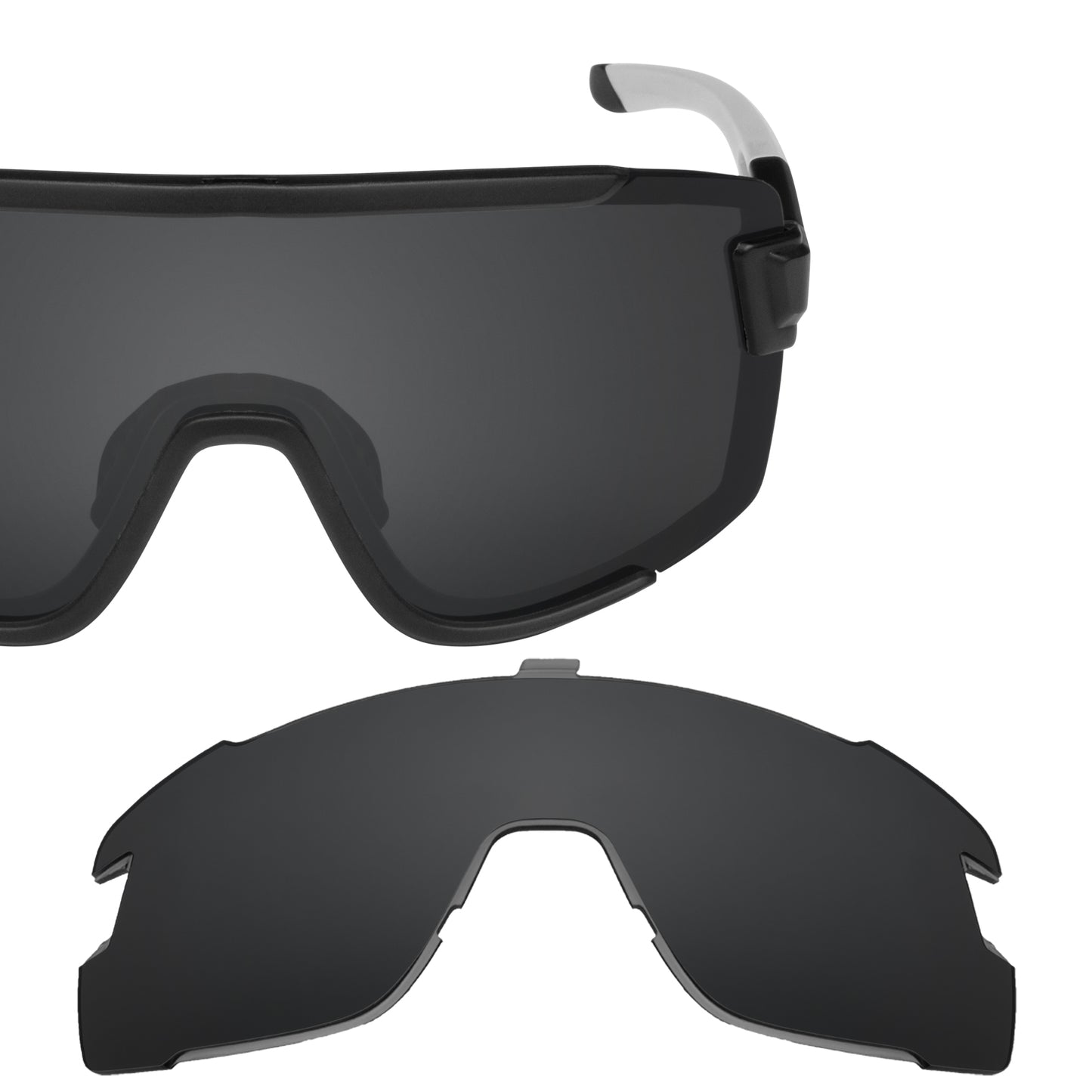 Smith Wildcat frame with Revant replacement Polarized Stealth Black lenses