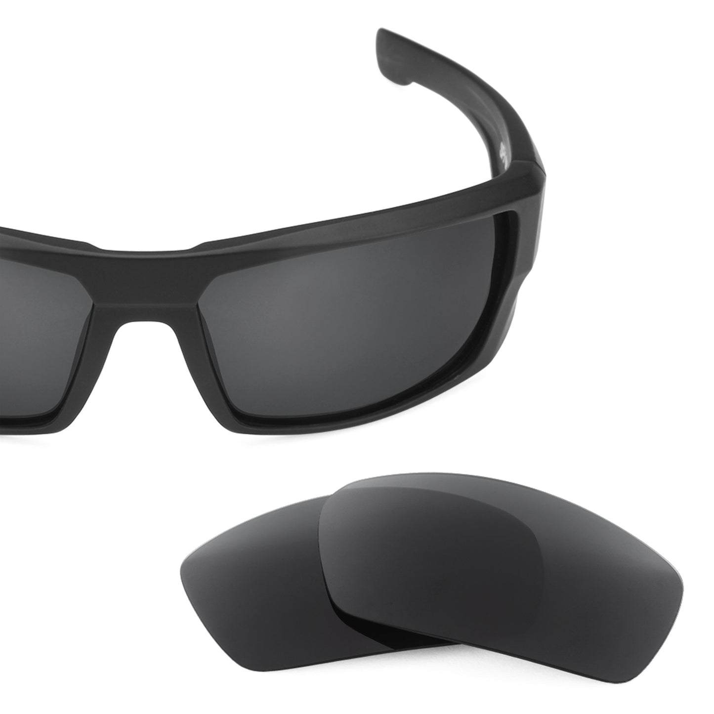 Spy Optic Dirk frame with Revant replacement Polarized Stealth Black lenses