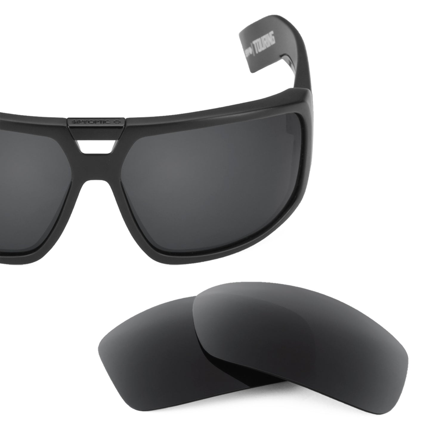 Spy Optic Touring frame with Revant replacement Polarized Stealth Black lenses