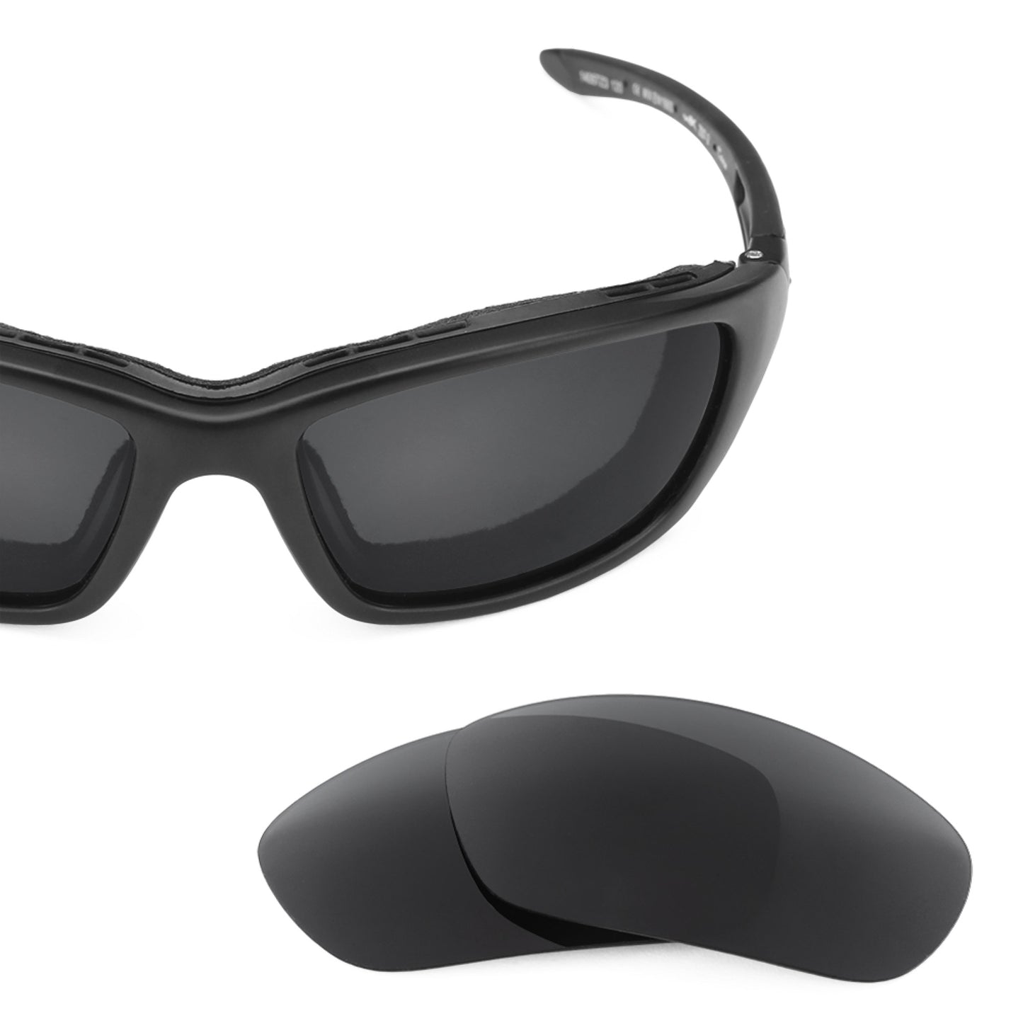 Wiley X Brick frame with Revant replacement Polarized Stealth Black lenses