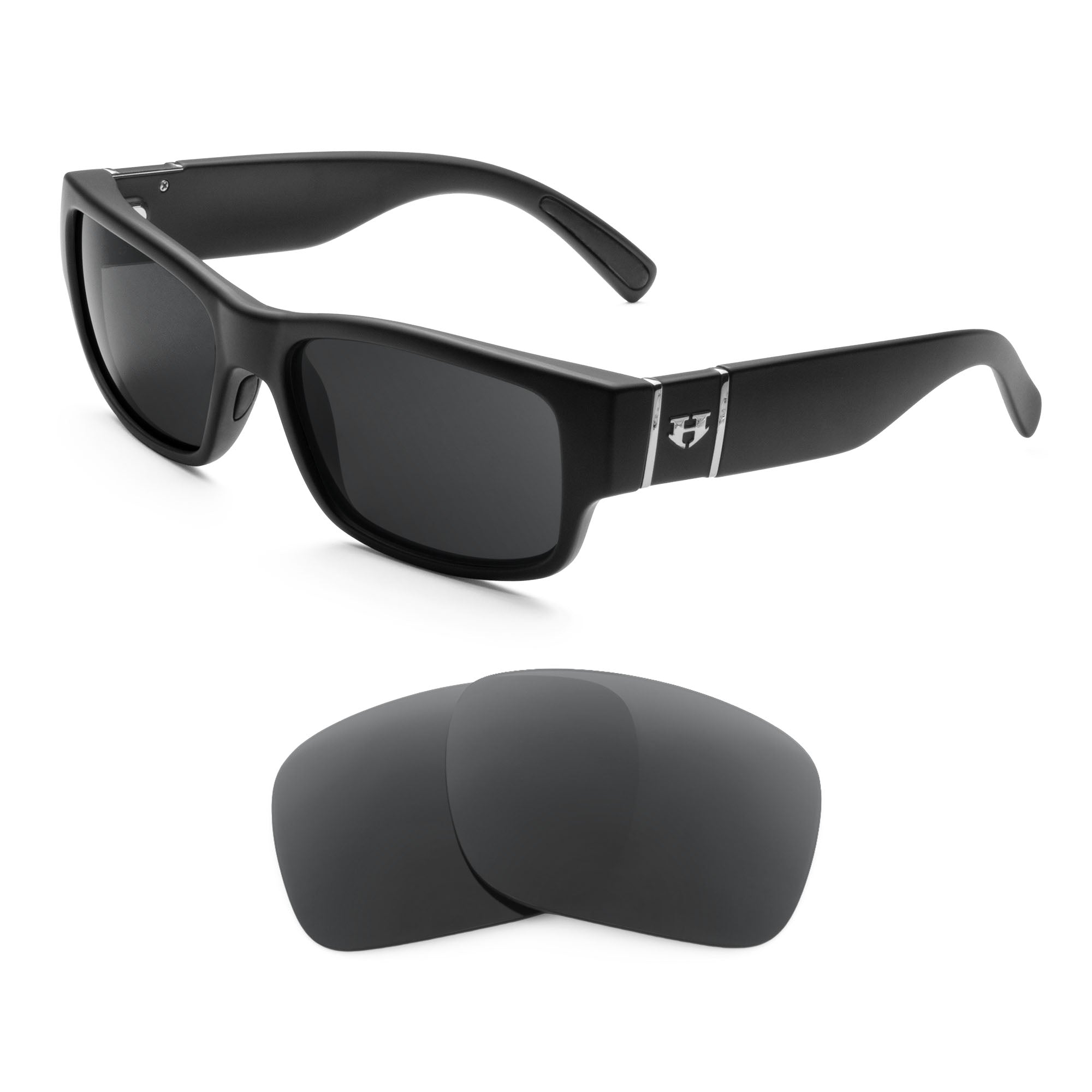 Hoven Vision Mosteez Sunglasses - Polarized Blue Chrome Lens - Black/Clear hotsell Frame