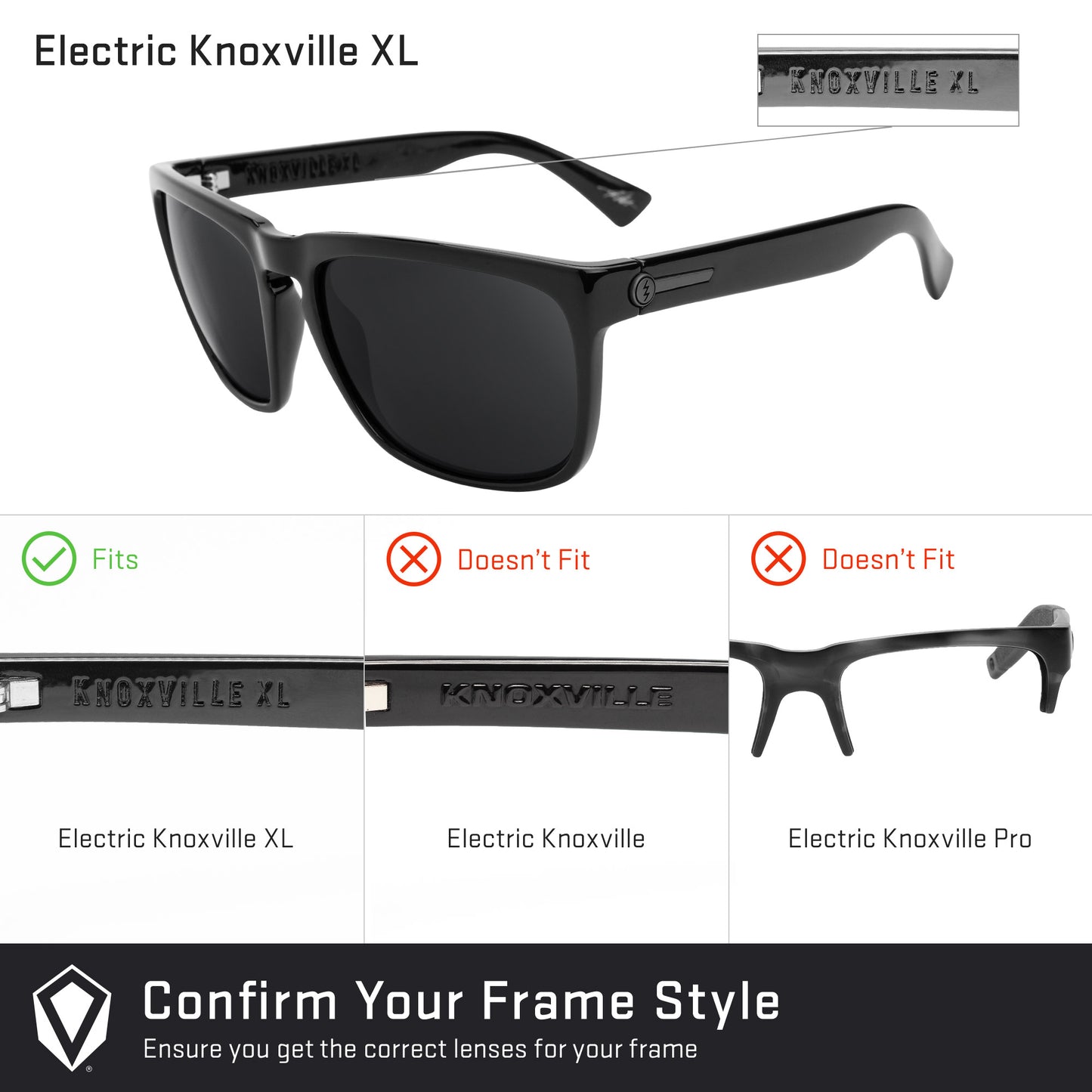 Revant replacement lenses compatible with Electric Knoxville XL