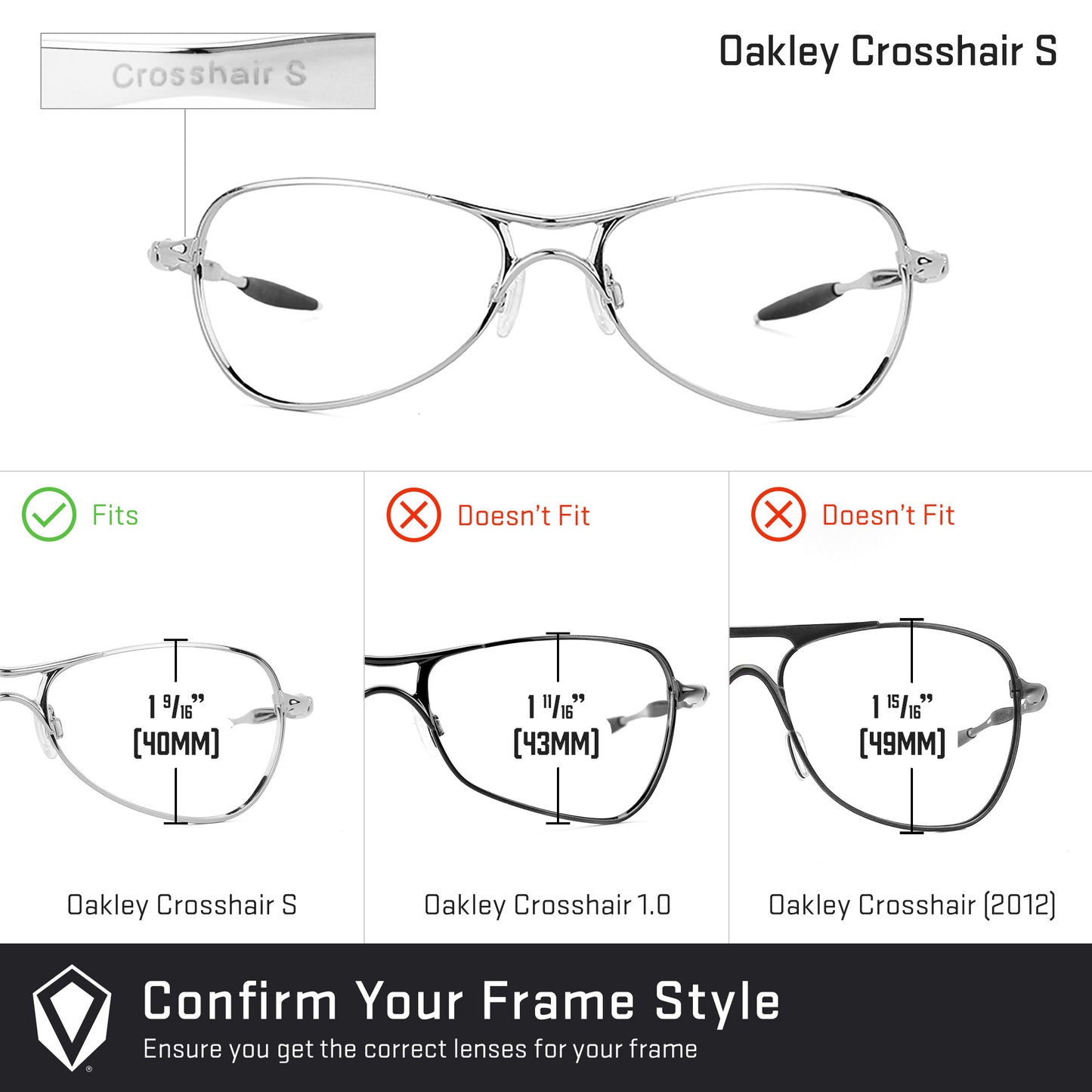 Revant replacement lenses compatible with Oakley Crosshair S