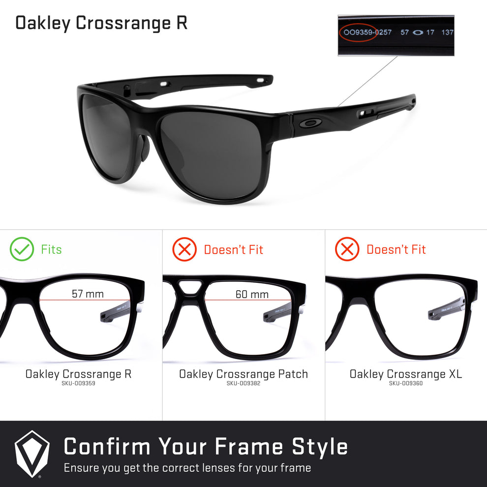 confirm you get the right lenses for the Oakley Crossrange R