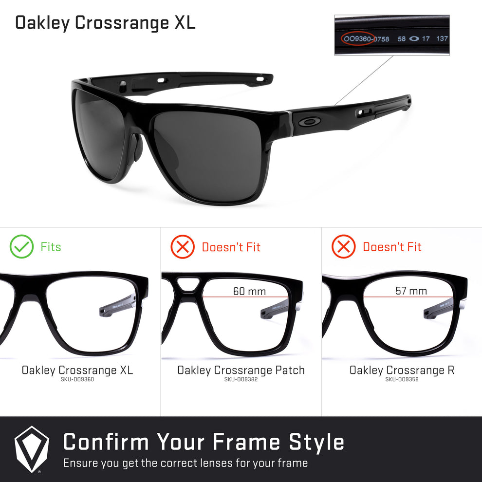 confirm you get the right lenses for the Oakley Crossrange XL