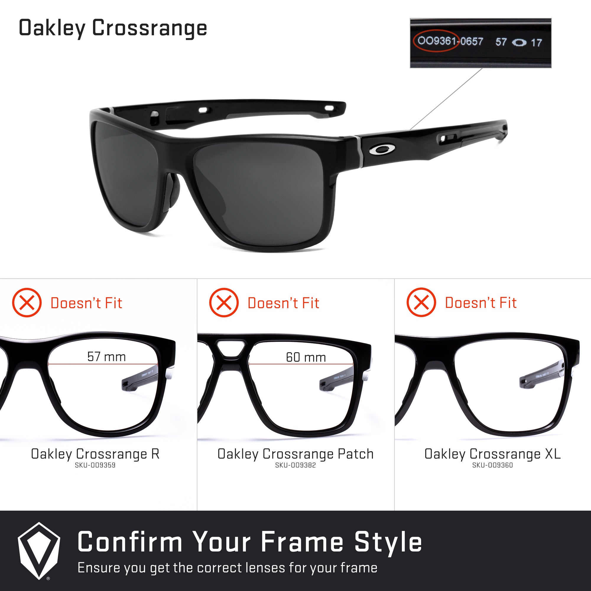 Oakley crossrange frame store only