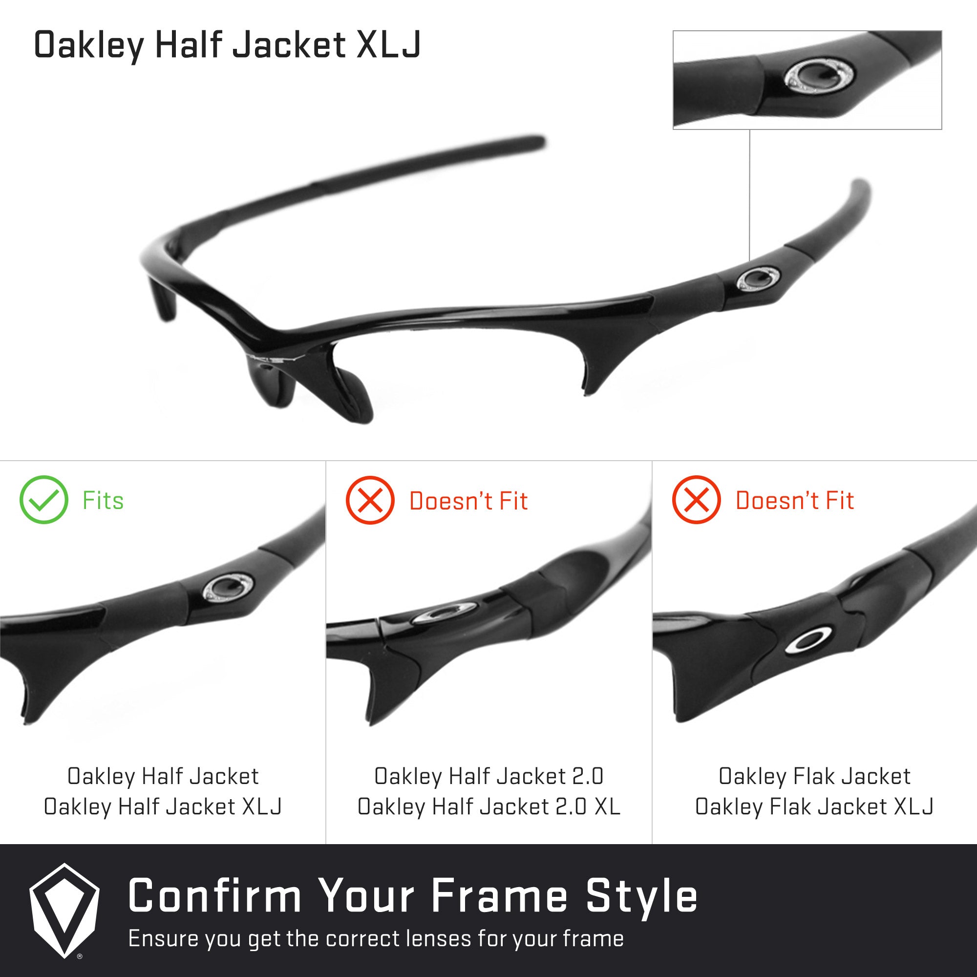 Oakley half jacket 2025 xlj replacement parts