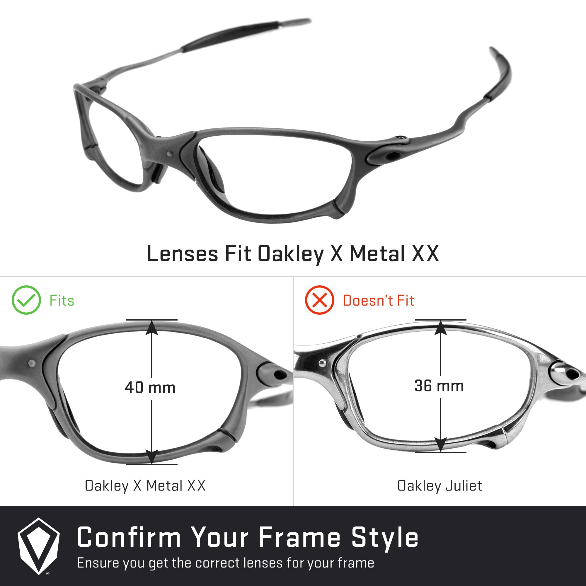 Oakley X Metal XX Replacement Lenses by Revant Optics