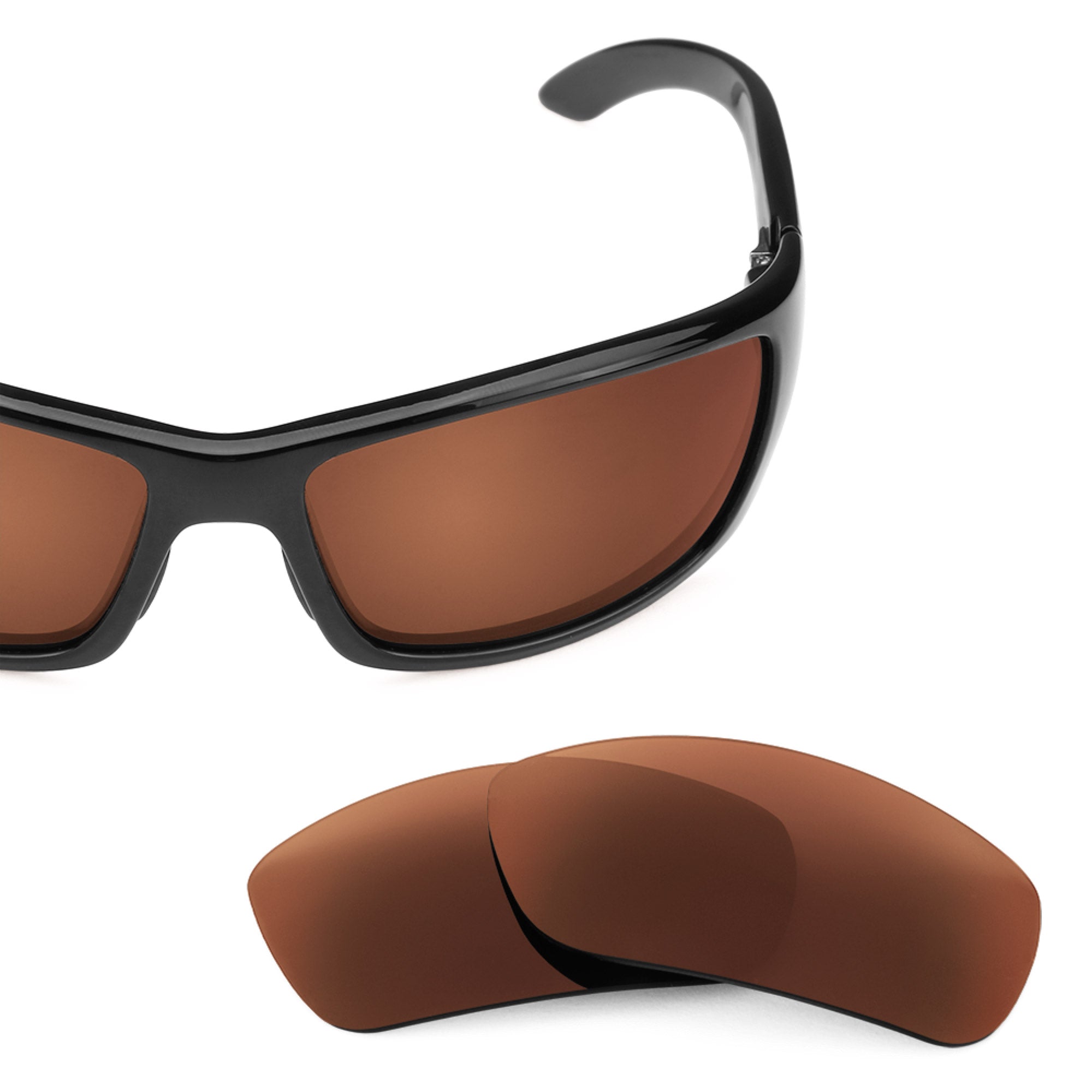 Revant replacement lenses for Maui Jim Canoes MJ208 Polarized Dark Brown