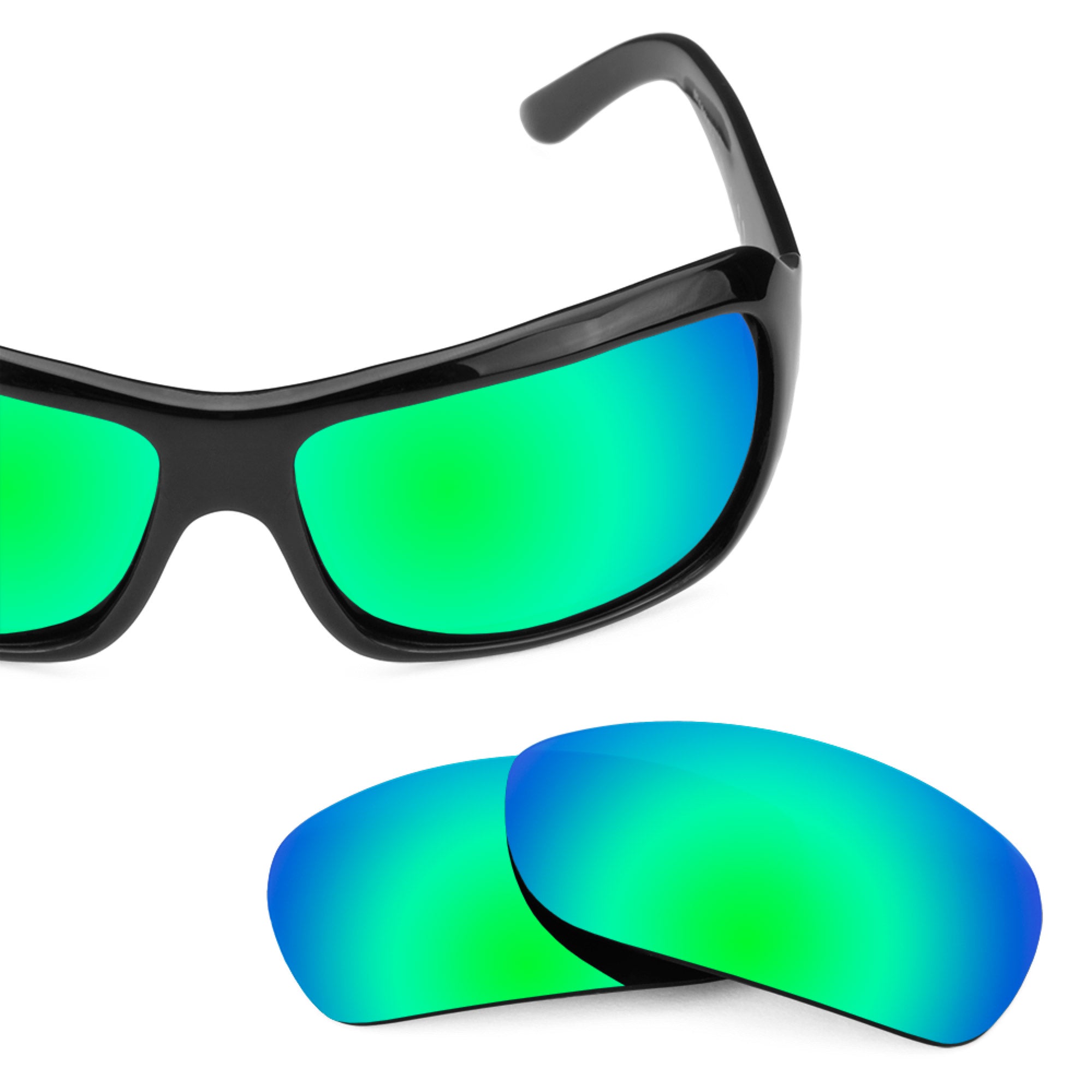 Revant replacement lenses for Maui Jim Palms 63mm MJ111 Polarized Emerald Green