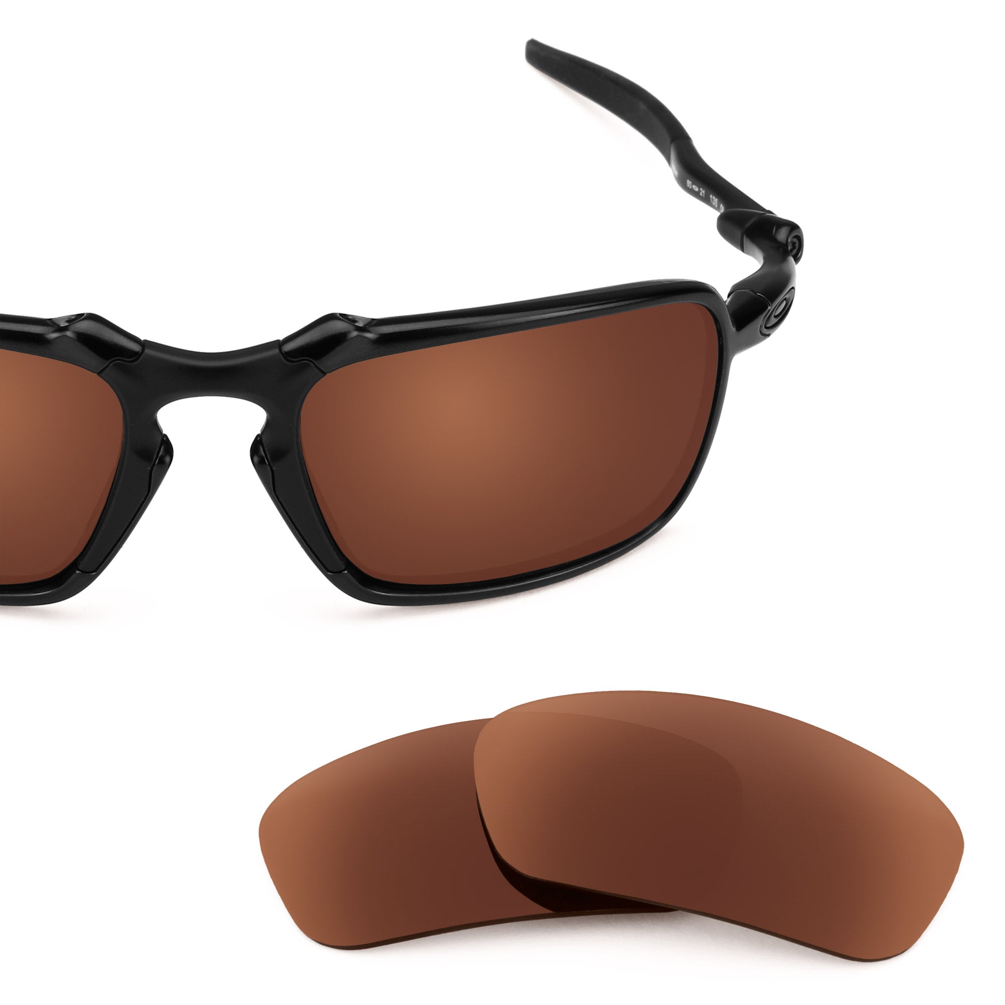 Revant replacement lenses for Oakley Badman Polarized Dark Brown