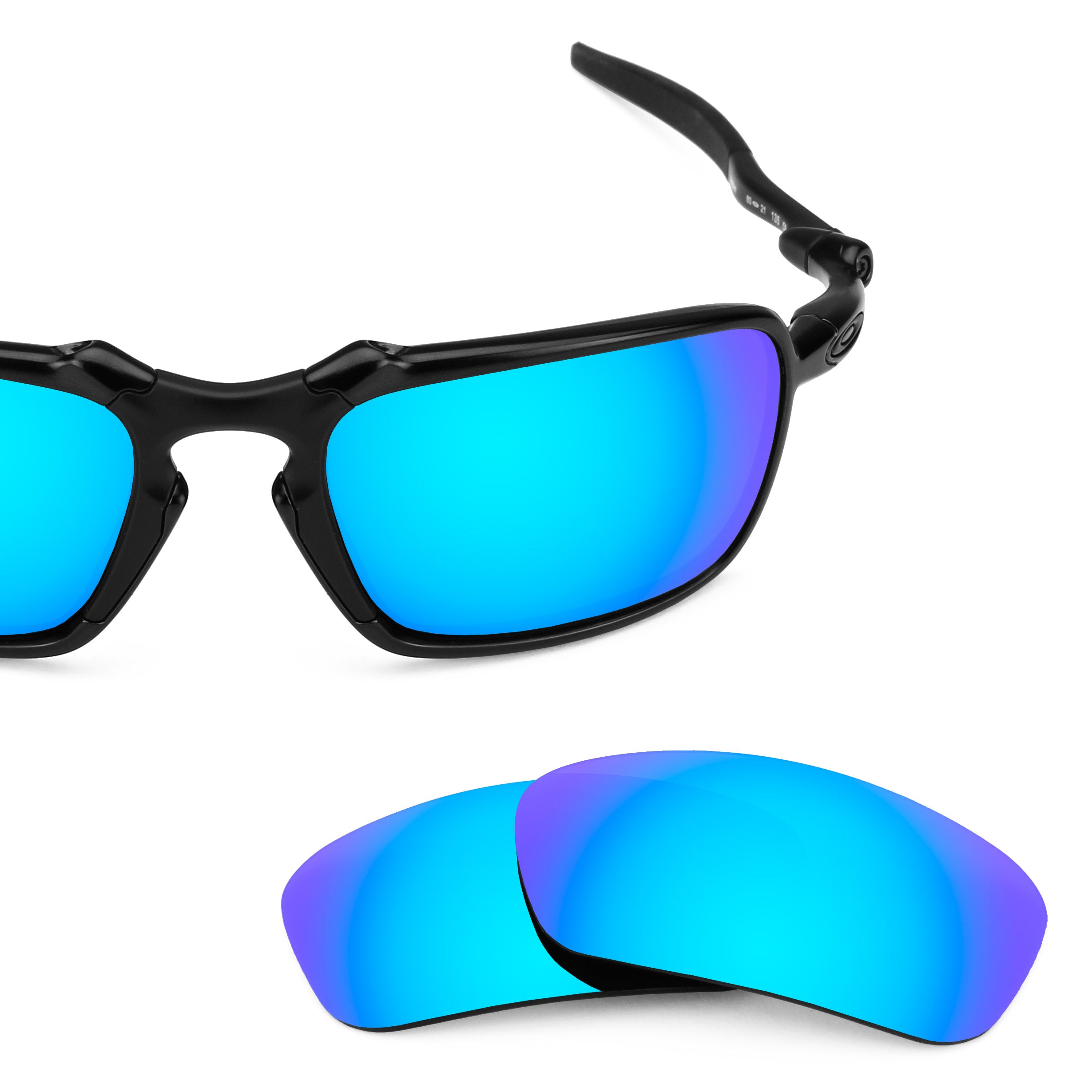 Revant replacement lenses for Oakley Badman Polarized Ice Blue