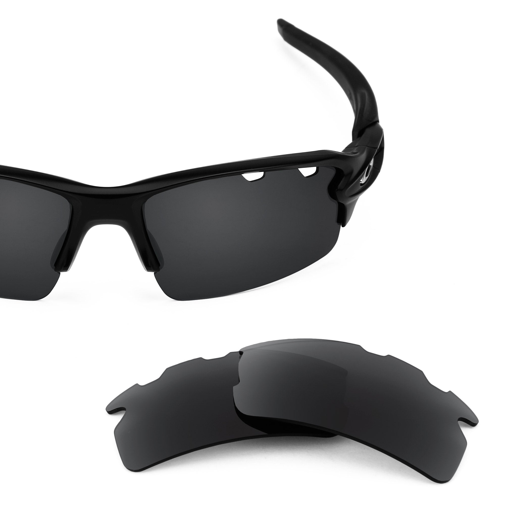 Revant replacement lenses for Oakley Flak 2.0 Vented (Low Bridge Fit) Polarized Stealth Black