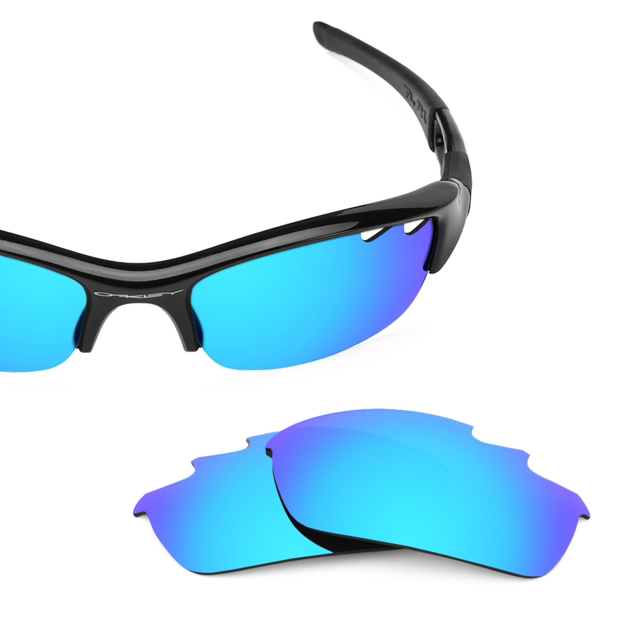 Revant replacement lenses for Oakley Flak Jacket Vented (Low Bridge Fit) Polarized Ice Blue