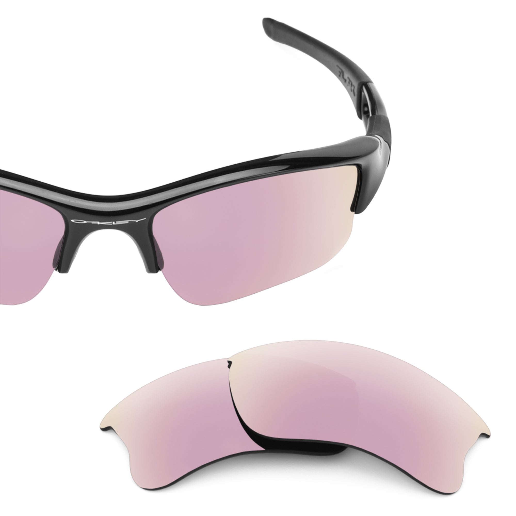 Revant replacement lenses for Oakley Flak Jacket XLJ (Low Bridge Fit) Polarized Rose Gold