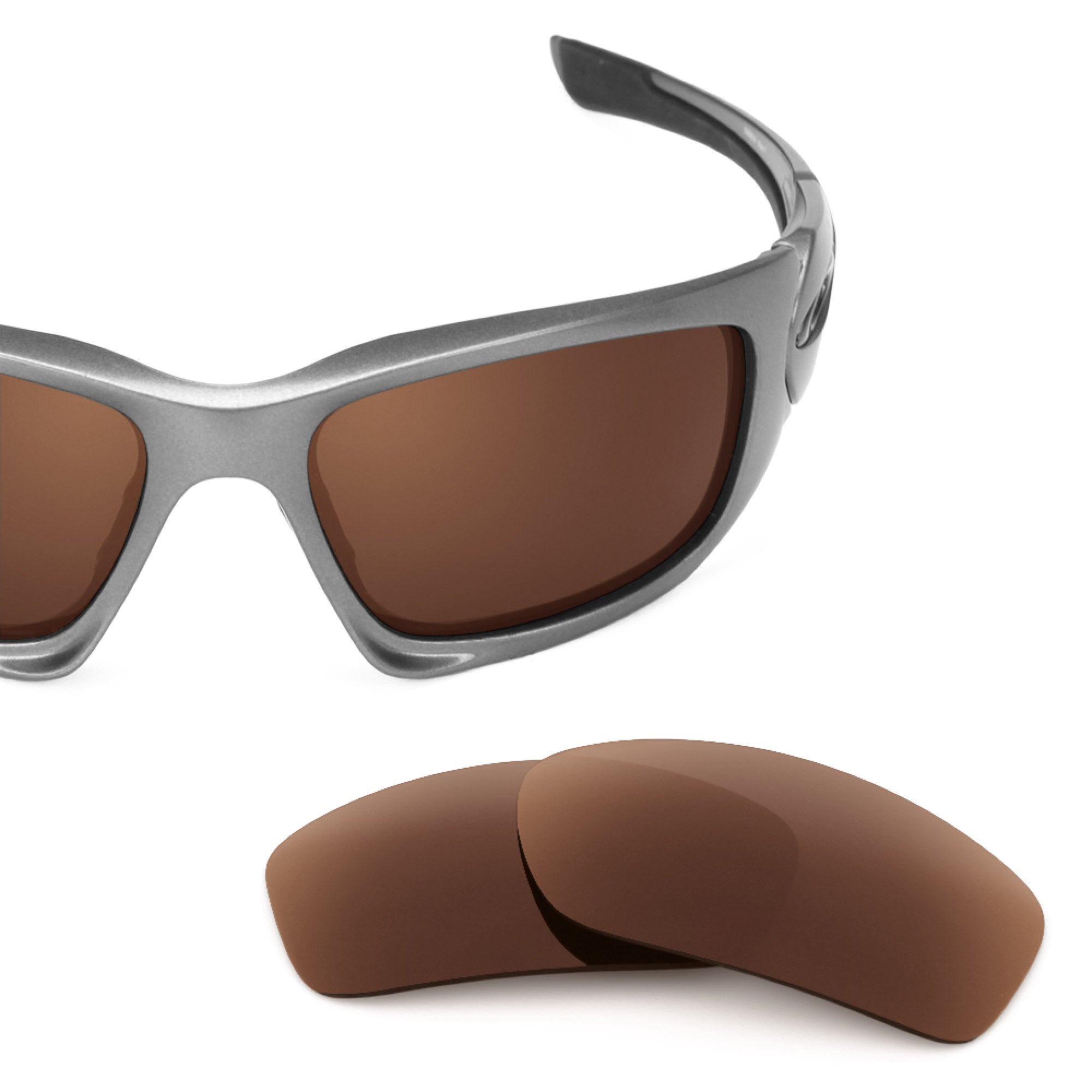 Revant replacement lenses for Oakley Scalpel (Low Bridge Fit) Polarized Dark Brown