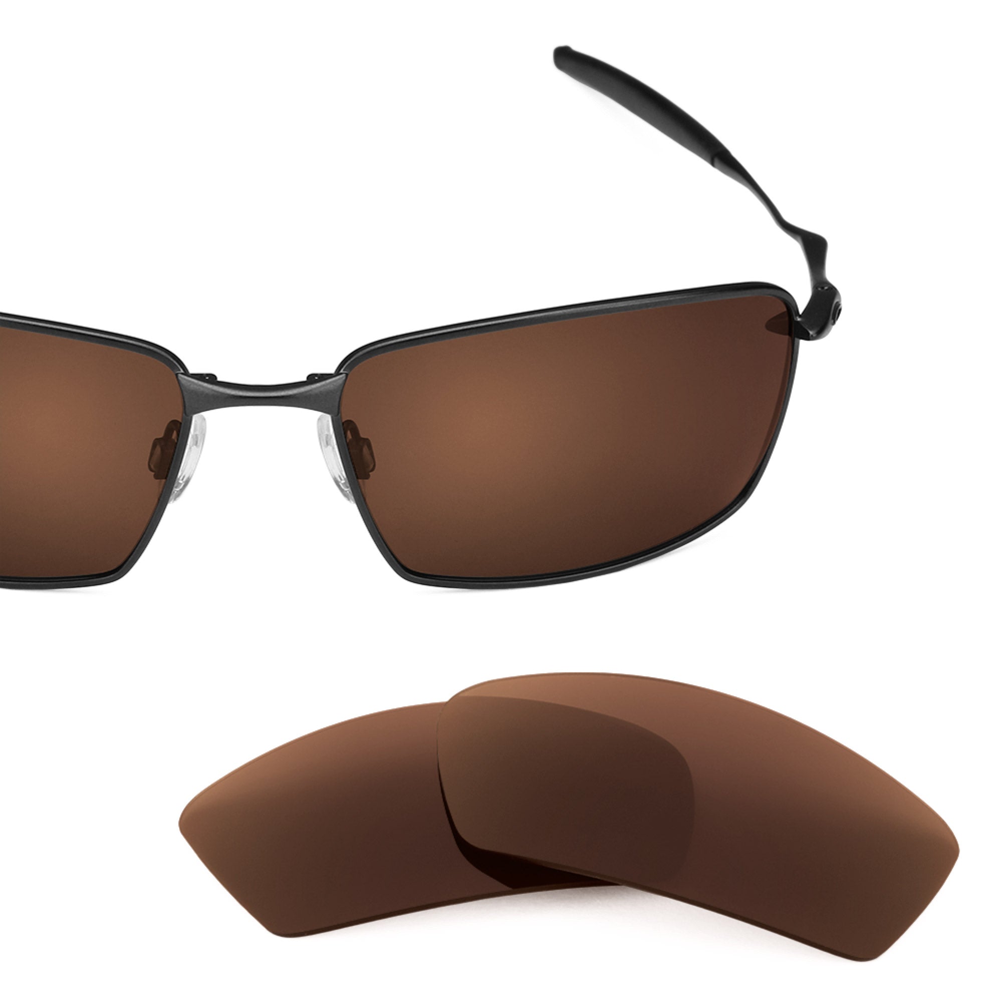 Revant replacement lenses for Oakley Square Whisker Polarized Dark Brown