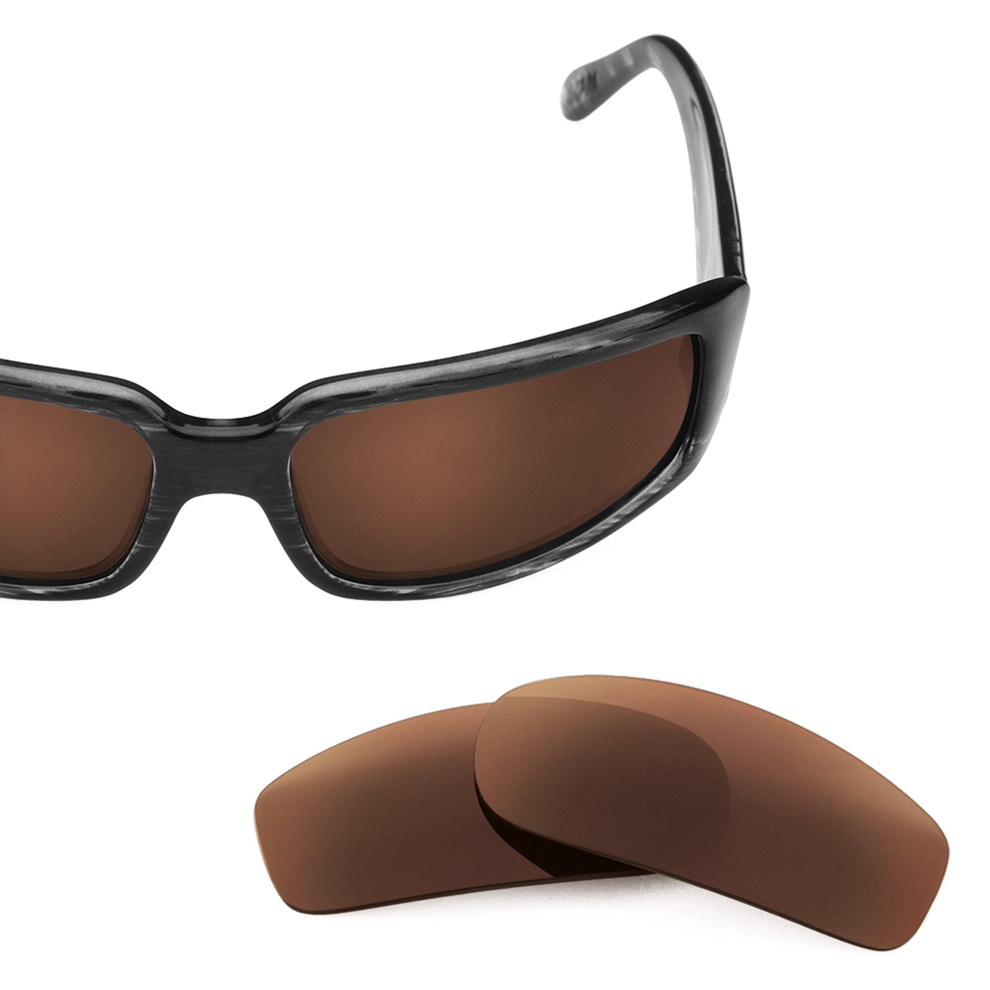 Revant replacement lenses for VonZipper Sham Polarized Dark Brown